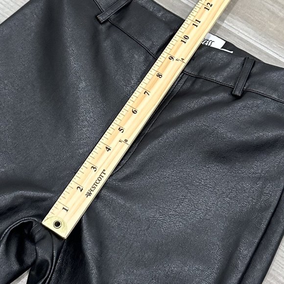 Princess Polly Macey High-Rise Straight Leg Vegan Faux Leather Pants in Black - Picture 13 of 16
